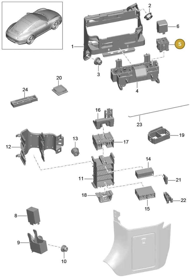 99965053840 — Porsche 991 Carrera 4 (2011-2016) diagram p38902000, position 5