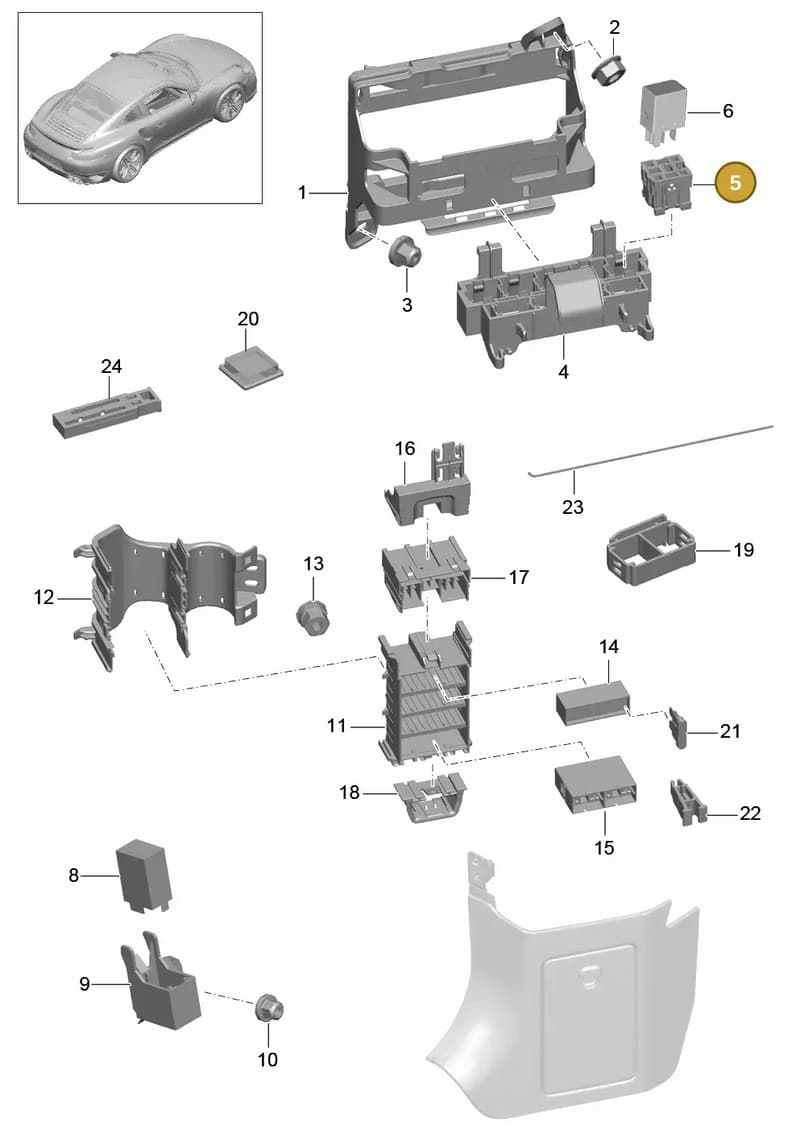 99965053840 — Porsche GT2 RS Clubsport (2013-2020) diagram p42902000, position 5