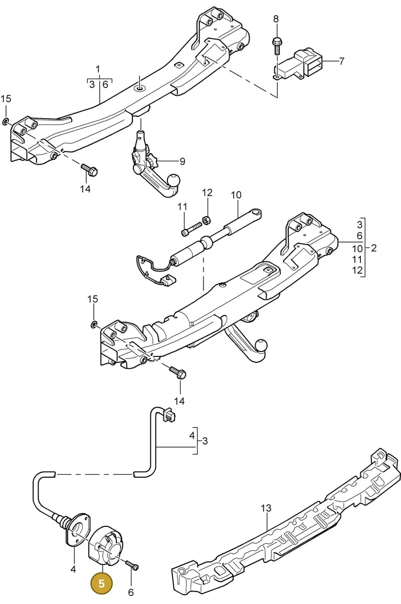 99965089340 — Porsche Cayenne (2002-2006) diagram p24002000, position 5