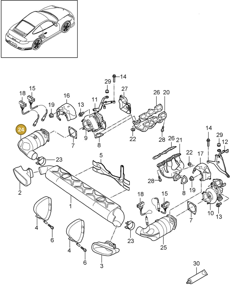 99965139440 — Porsche GT2 RS (2009-2012) diagram p36202000, position 24