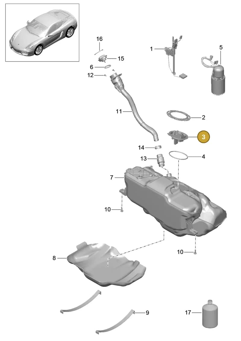 99965141640 — Porsche Cayman (2013-2016) diagram p40201000, position 3