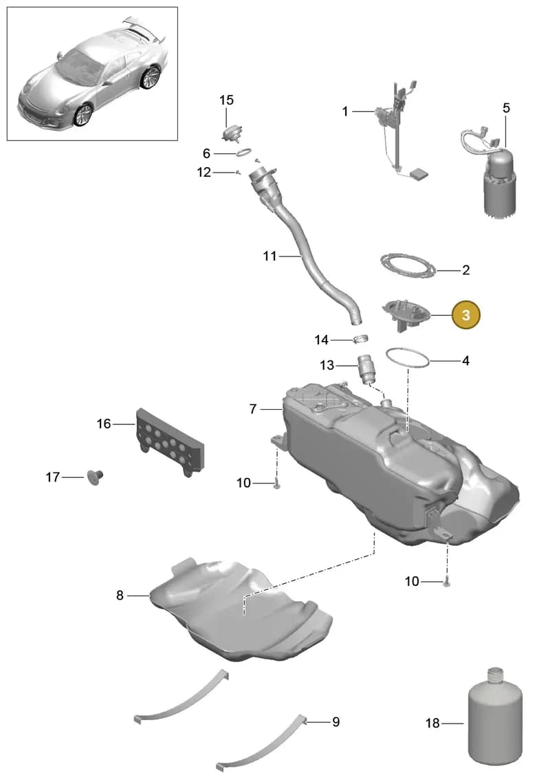 99965141640 — Porsche 911 (2013-2020) diagram p41201000, position 3