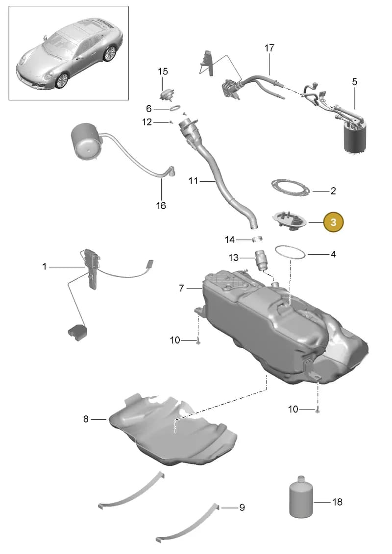 99965141640 — Porsche GT2 RS Clubsport (2013-2020) diagram p42201000, position 3