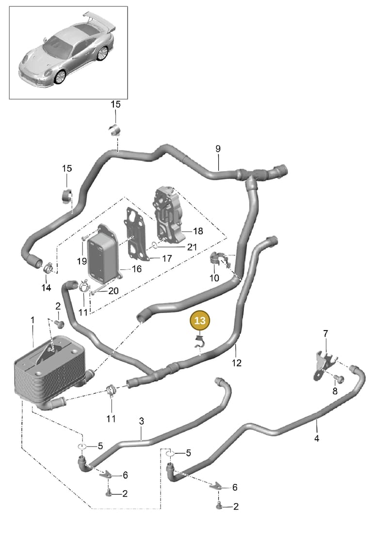 99965141801 — Porsche GT2 RS Clubsport (2013-2020) diagram p42360010, position 13