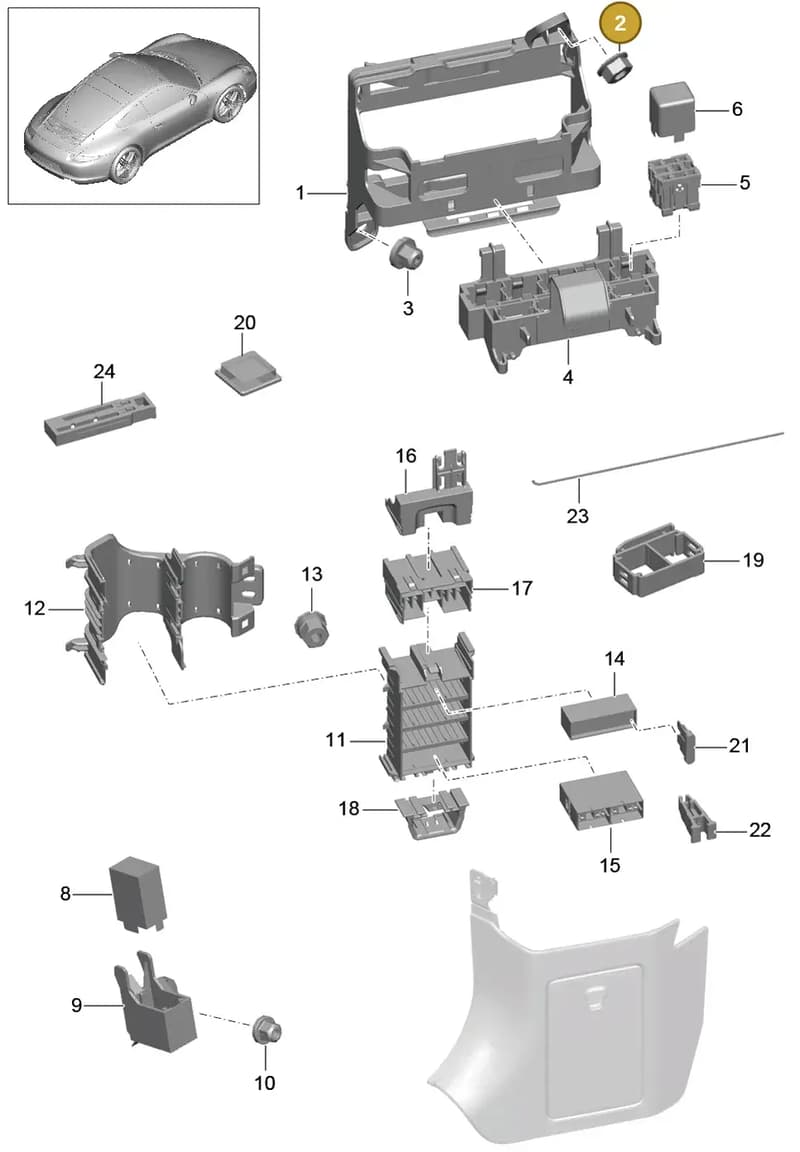 99965631140 — Porsche 991 Carrera 4 (2011-2016) diagram p38902000, position 2