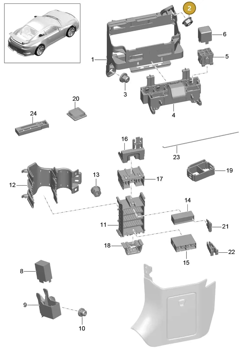 99965631140 — Porsche 911 (2013-2020) diagram p41902000, position 2
