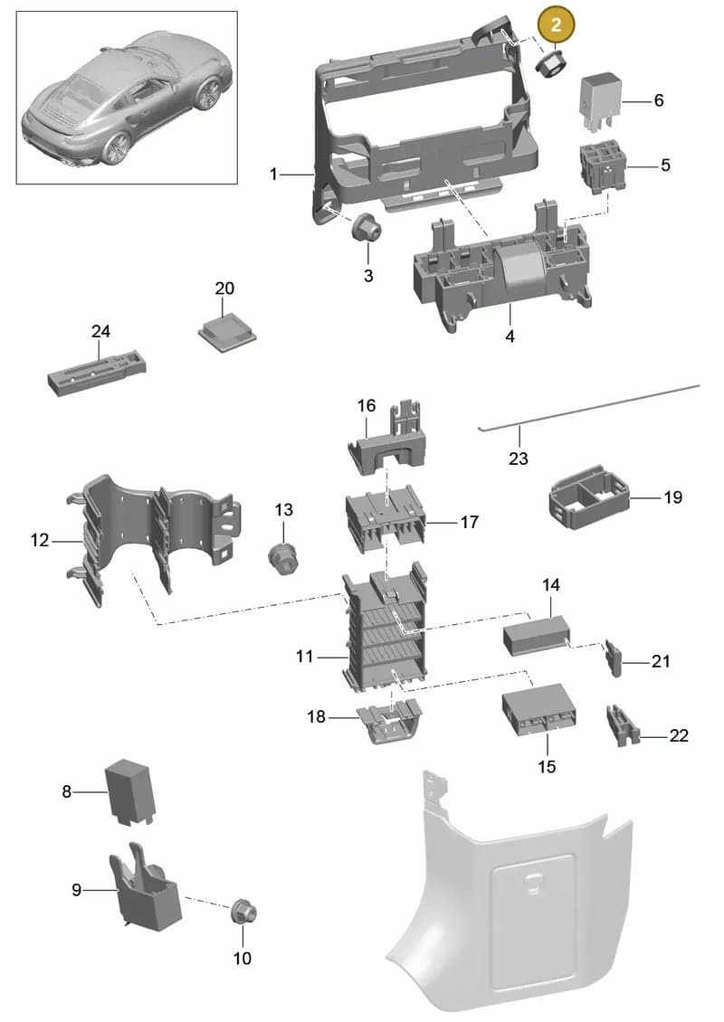 99965631140 — Porsche GT2 RS Clubsport (2013-2020) diagram p42902000, position 2