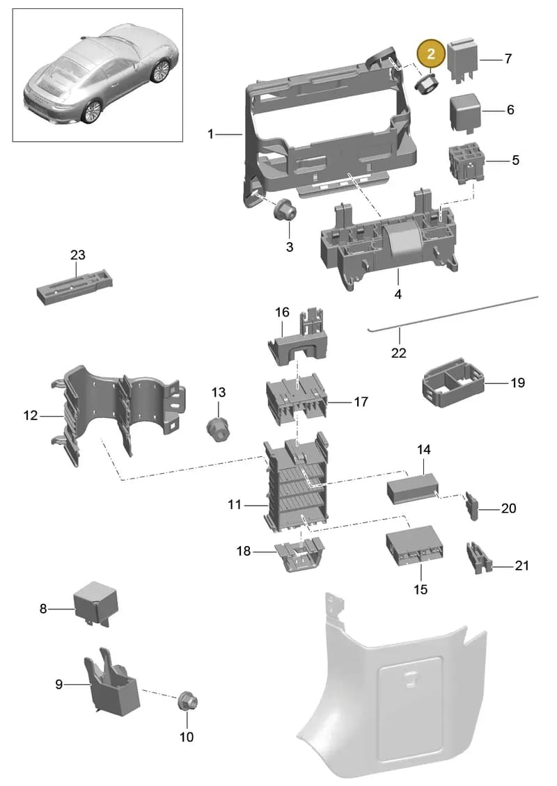 99965631140 — Porsche 911 (2016-2019) diagram p47902000, position 2
