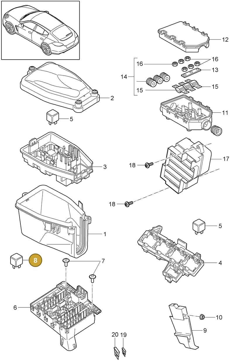 99965701590 — Porsche Panamera (2009-2016) diagram p35902000, position 8