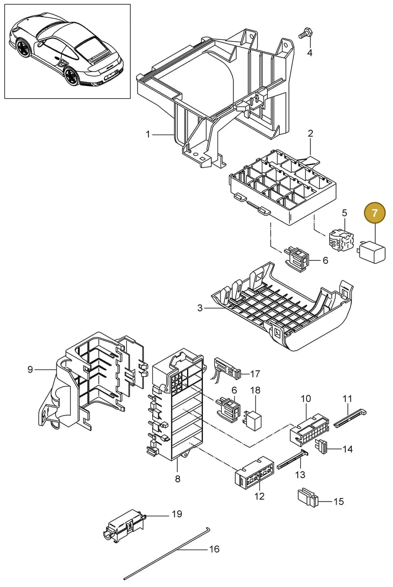 99965701590 — Porsche GT2 RS (2009-2012) diagram p36902000, position 7