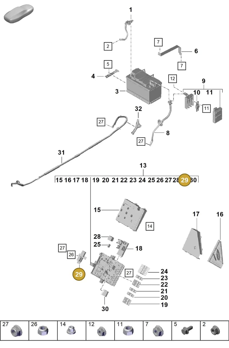 99965702090 — Porsche Boxster Spyder (2019-2020) diagram p55902060, position 29