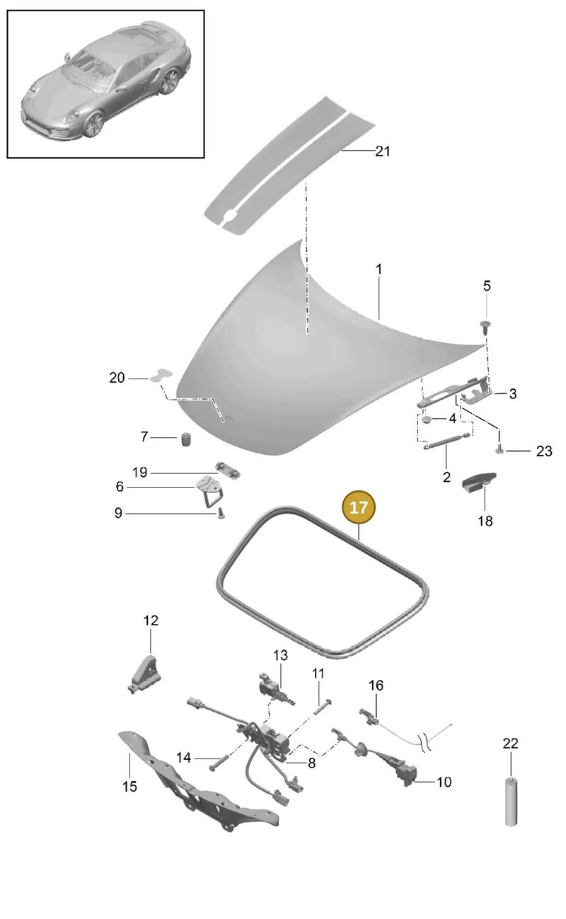 99970320340 — Porsche GT2 RS Clubsport (2013-2020) diagram p42803000, position 17