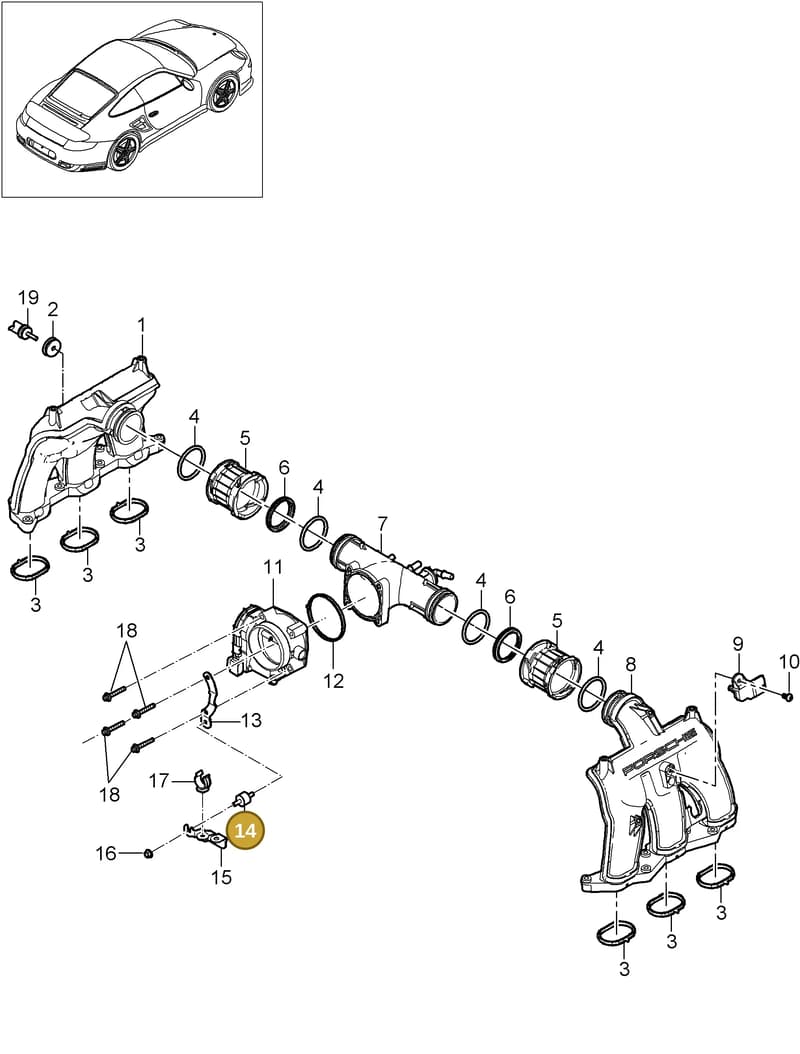 99970323901 — Porsche GT2 RS (2009-2012) diagram p36107010, position 14
