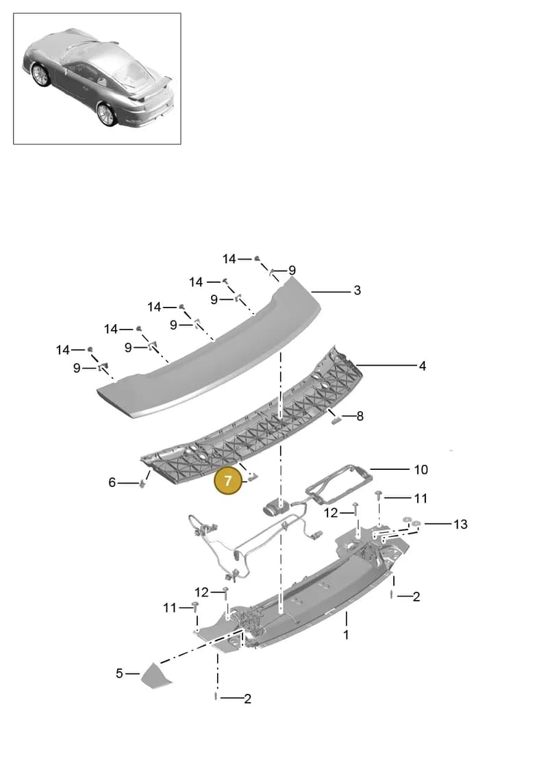 99970327640 — Porsche 911 (2013-2020) diagram p41803020, position 7