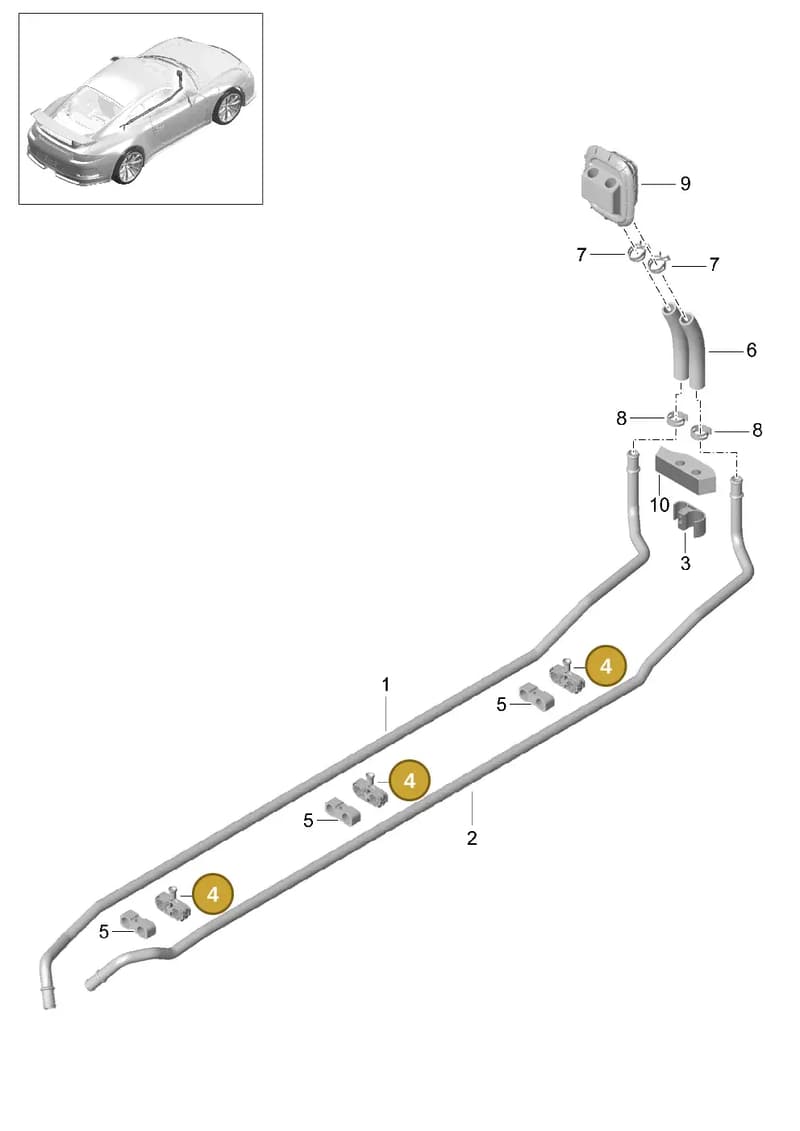 99970346240 — Porsche 911 (2013-2020) diagram p41813000, position 4