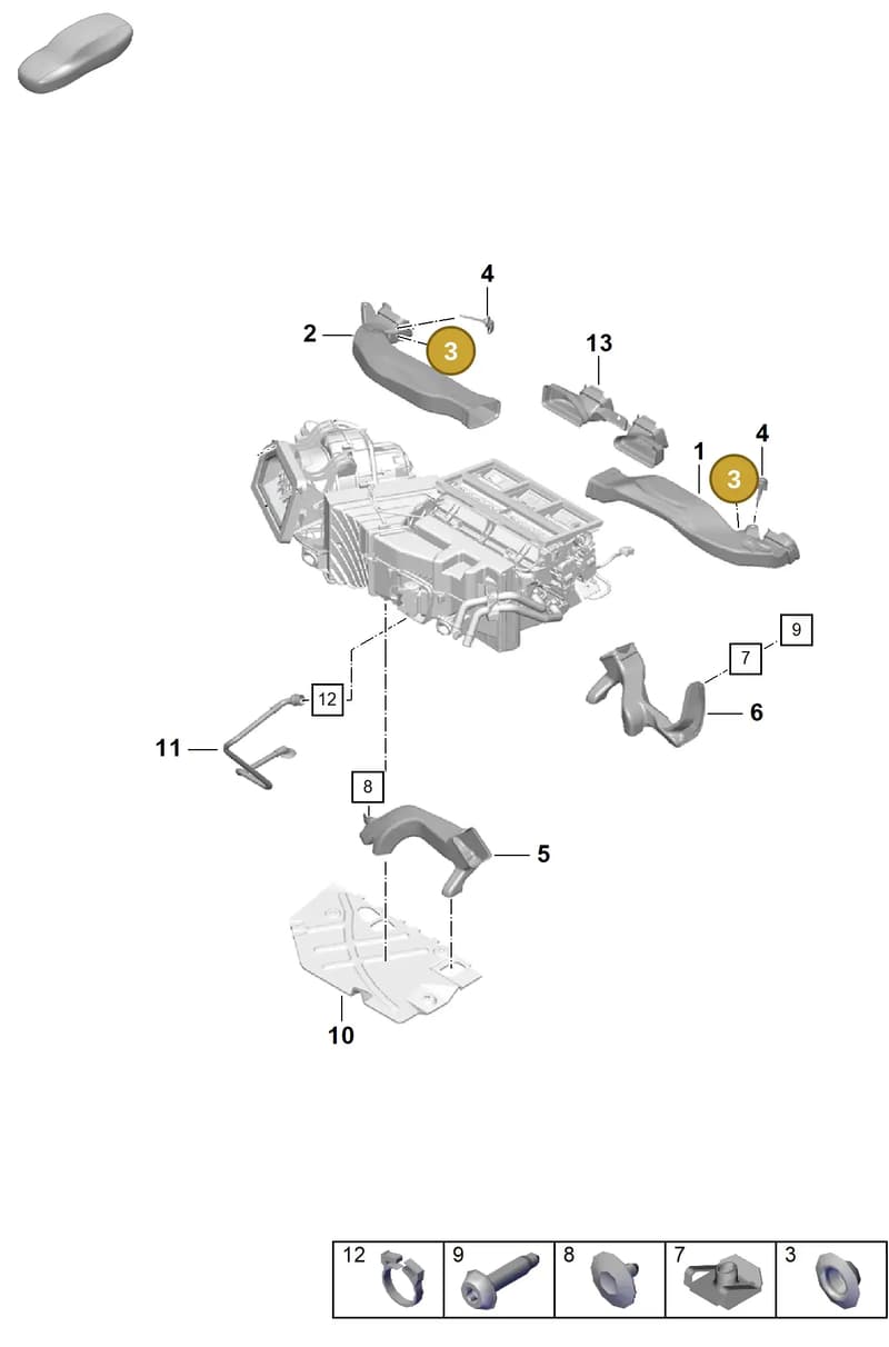 99970346240 — Porsche Boxster Spyder (2019-2020) diagram p55814100, position 3