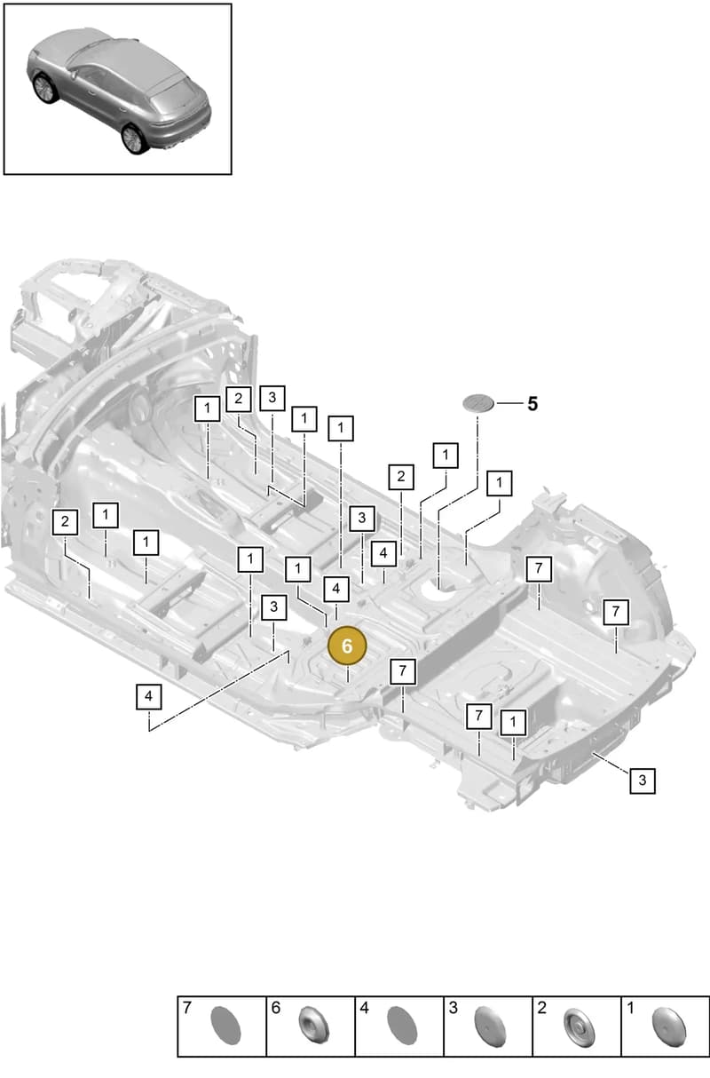 99970355640 — Porsche Macan (2018-2022) diagram p52806300, position 6