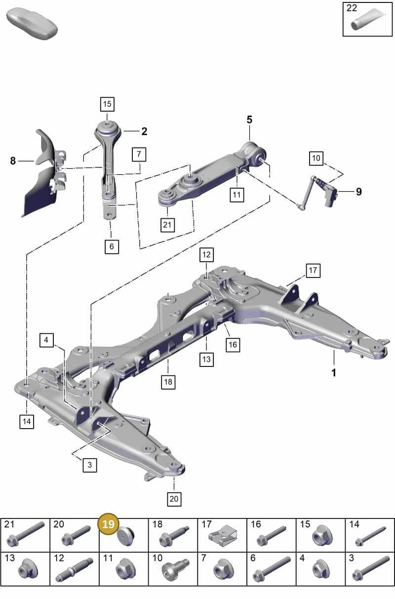 99970356140 — Porsche Boxster Spyder (2019-2020) diagram p55401000, position 19
