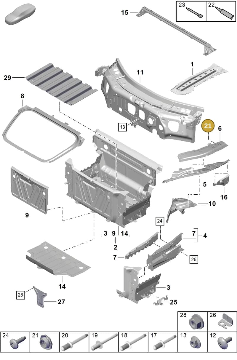 99970356341 — Porsche Boxster Spyder (2019-2020) diagram p55801100, position 21