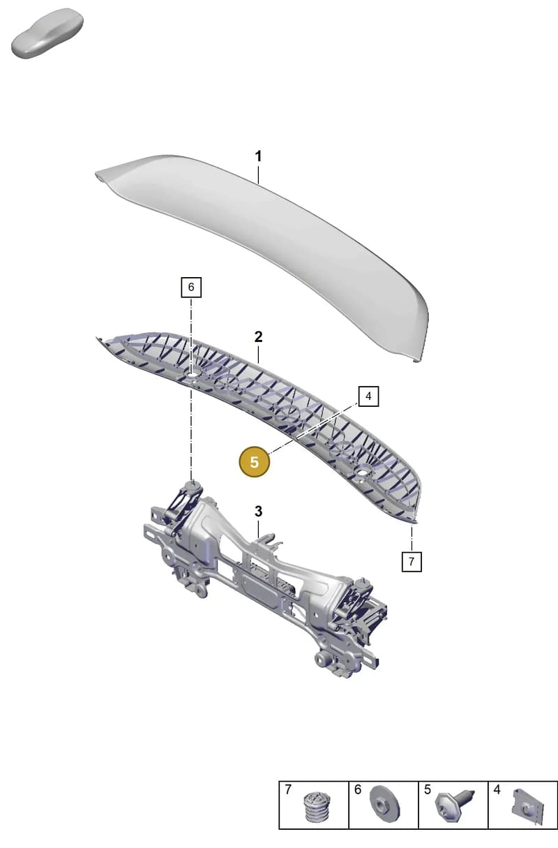 99970388540 — Porsche Boxster Spyder (2019-2020) diagram p54803070, position 5