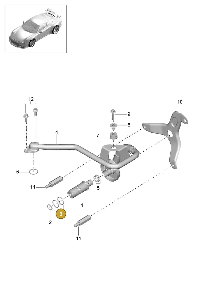 99970715542 — Porsche 911 (2013-2020) diagram p41102020, position 3