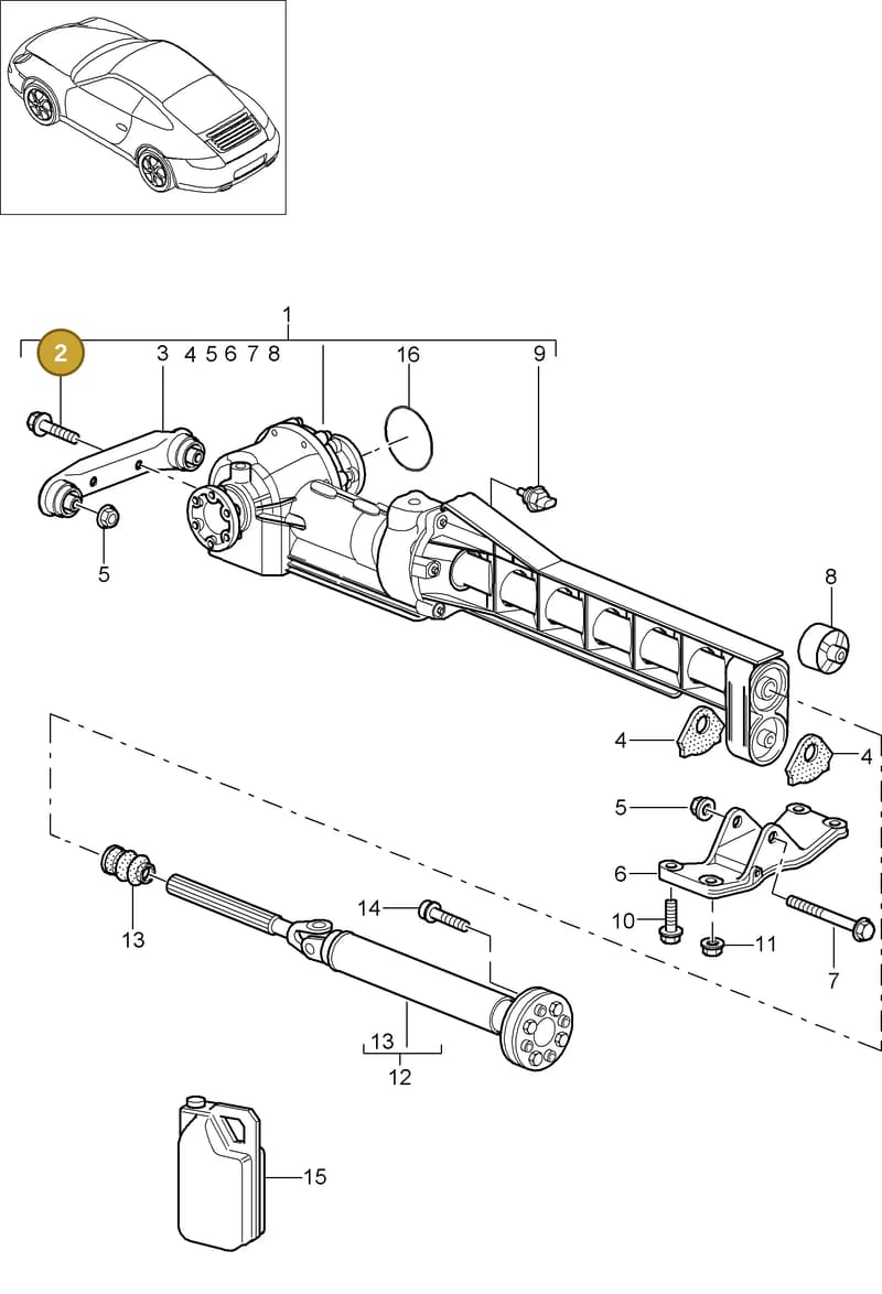 99970745540 — Porsche 911 Carrera (2008-2012) diagram p32305010, position 2