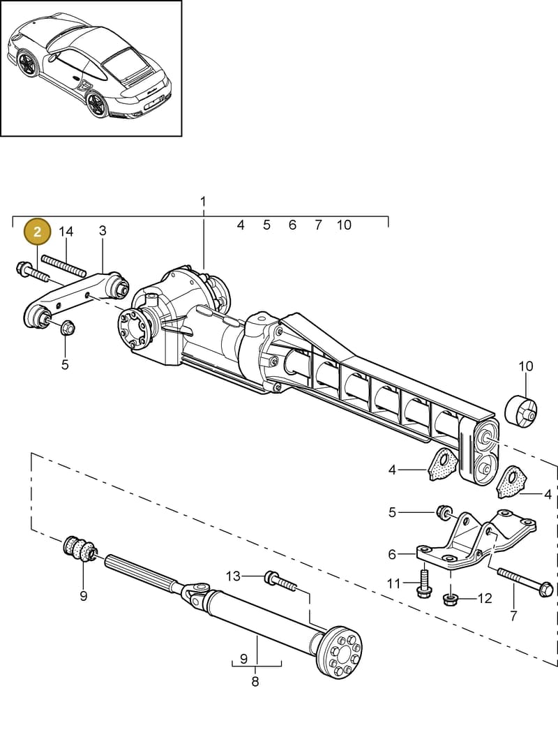 99970745540 — Porsche GT2 RS (2009-2012) diagram p36305010, position 2