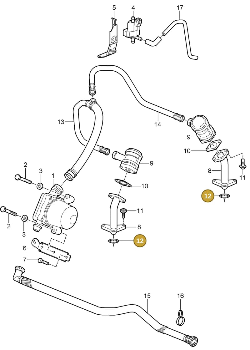 99970747240 — Porsche Turbo (2006-2009) diagram p30108005, position 12
