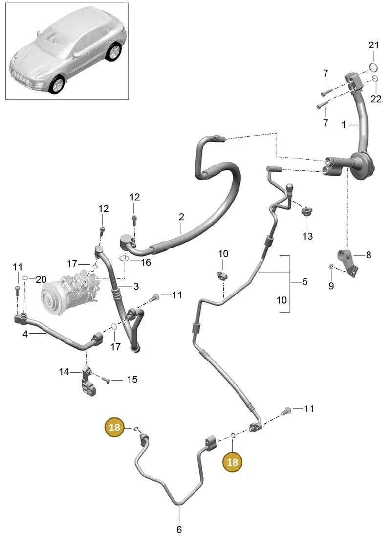 99970755641 — Porsche Macan (2013-2018) diagram p44813070, position 18