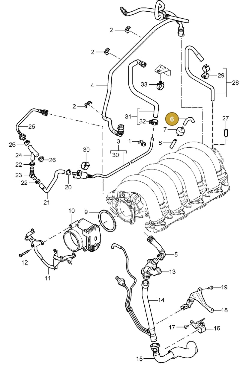 99970757440 — Porsche Cayenne (2002-2006) diagram p24107000, position 6
