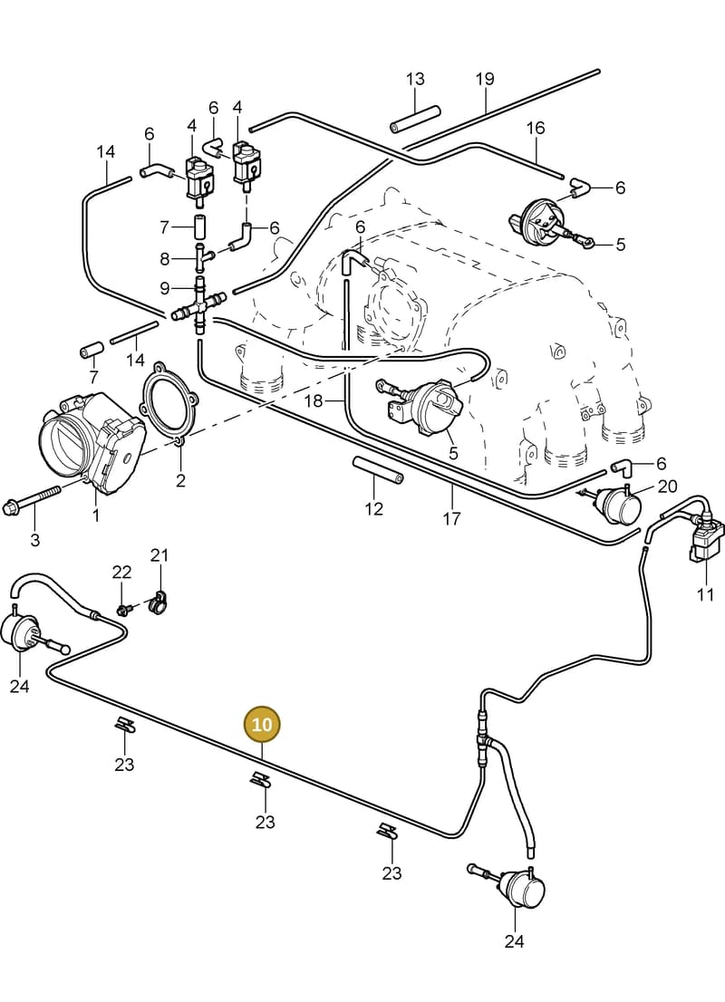 99970757440 — Porsche GT3 RS (2006-2011) diagram p29107000, position 10