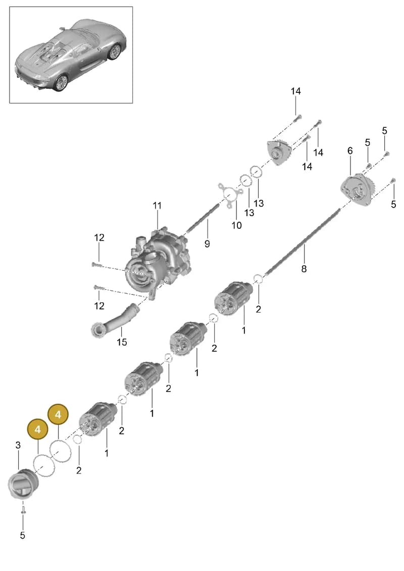 99970760740 — Porsche 918 Spyder (2014-2015) diagram p43104000, position 4