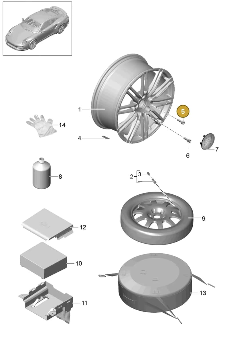 99970766340 — Porsche GT2 RS Clubsport (2013-2020) diagram p42601000, position 5