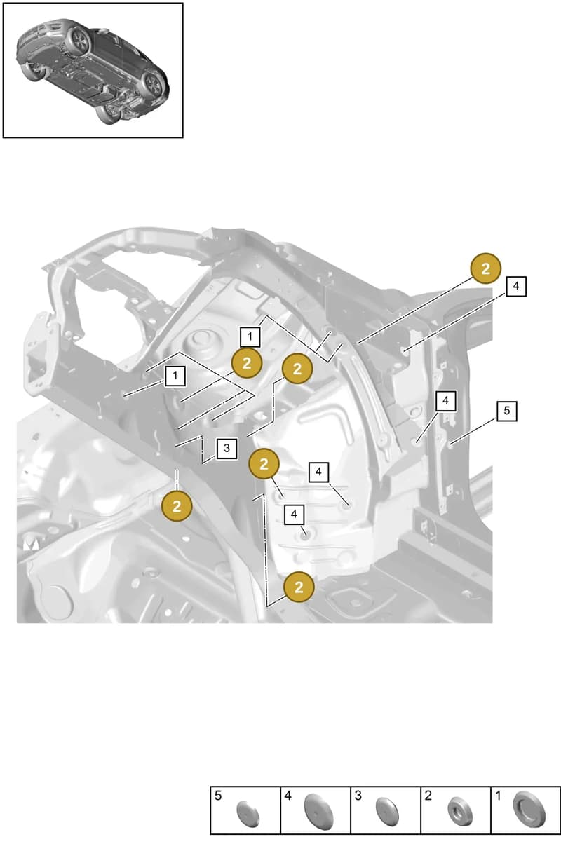 99991150181 — Porsche Macan (2018-2022) diagram p52806100, position 2