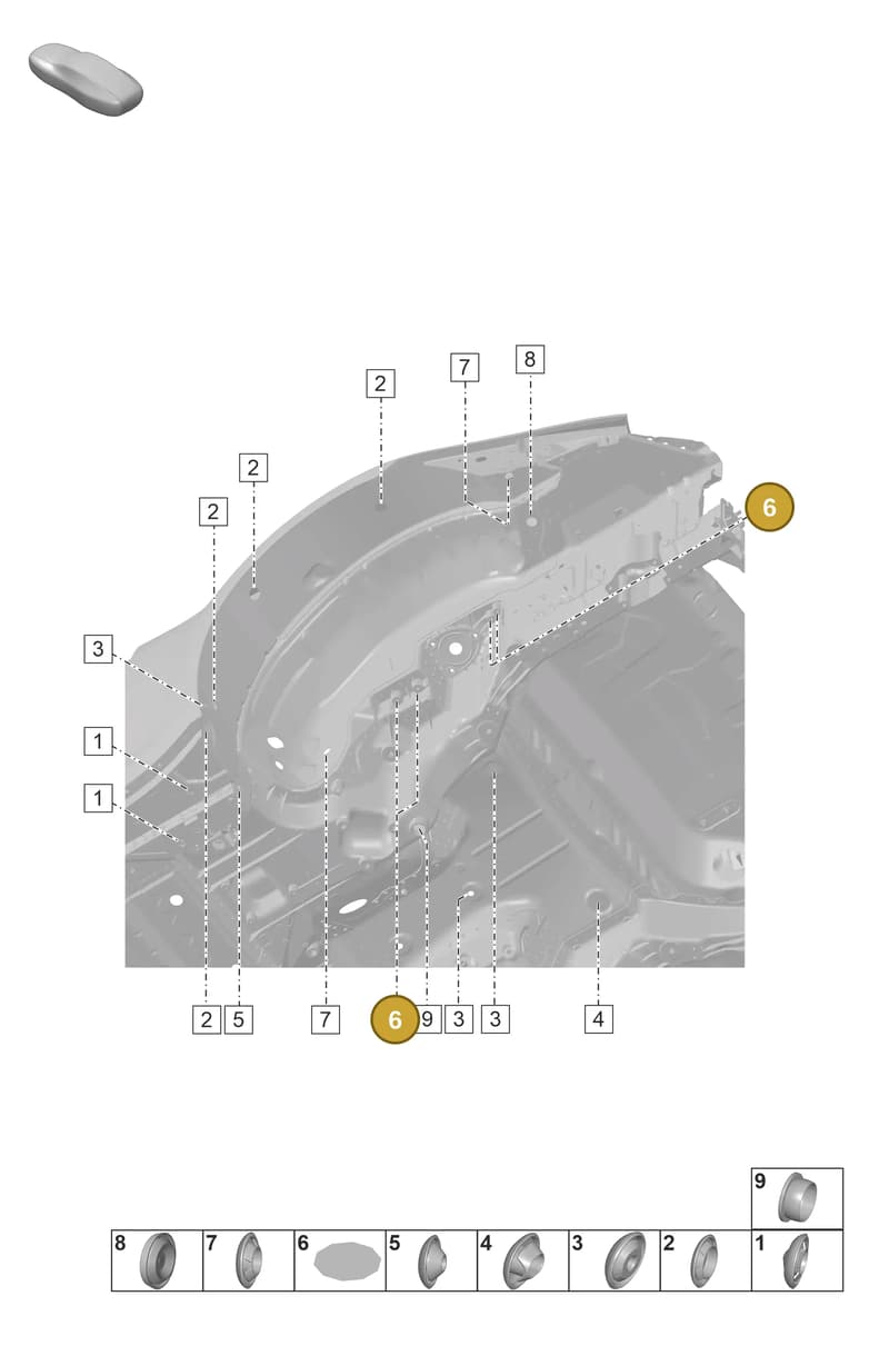99991150181 — Porsche 911 (2018-2024) diagram p53806500, position 6