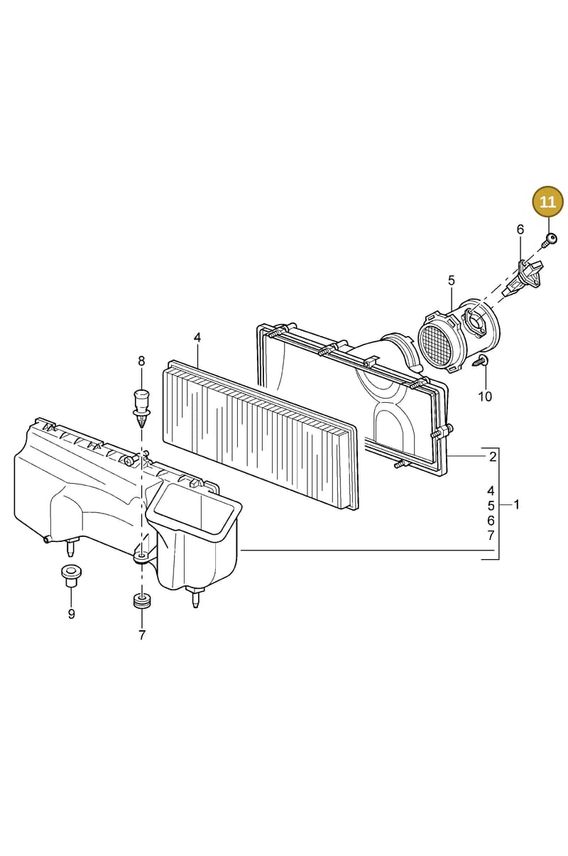 99991909901 — Porsche GT3 RS (2006-2011) diagram p29106000, position 11