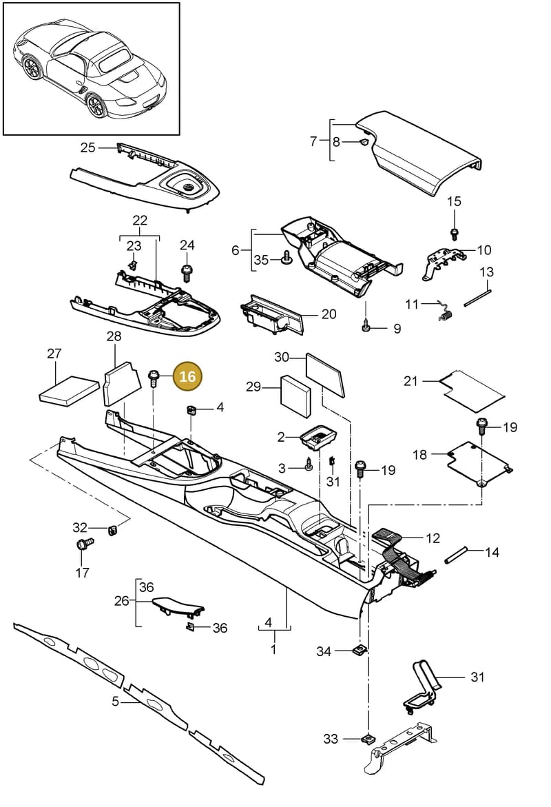 99991912109 — Porsche Boxster S (2008-2012) diagram p33809020, position 16