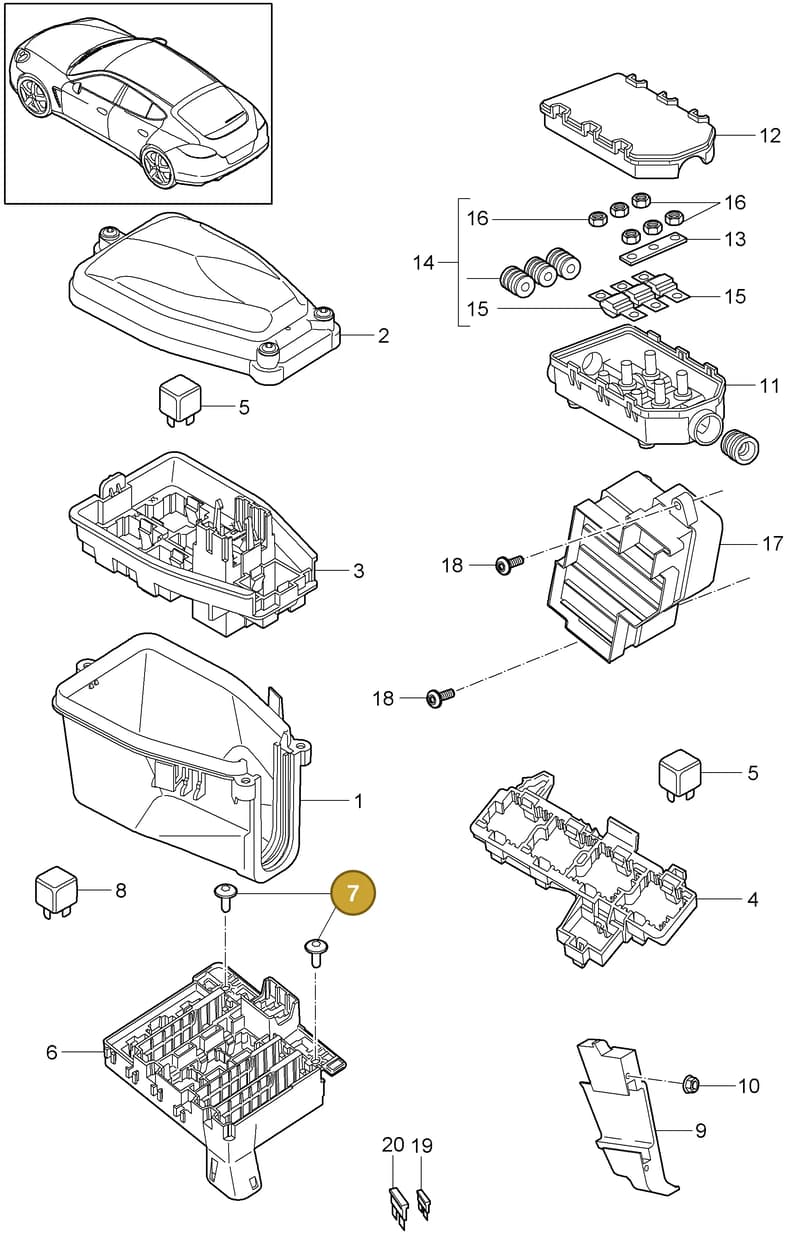 99991912109 — Porsche Panamera (2009-2016) diagram p35902000, position 7+34