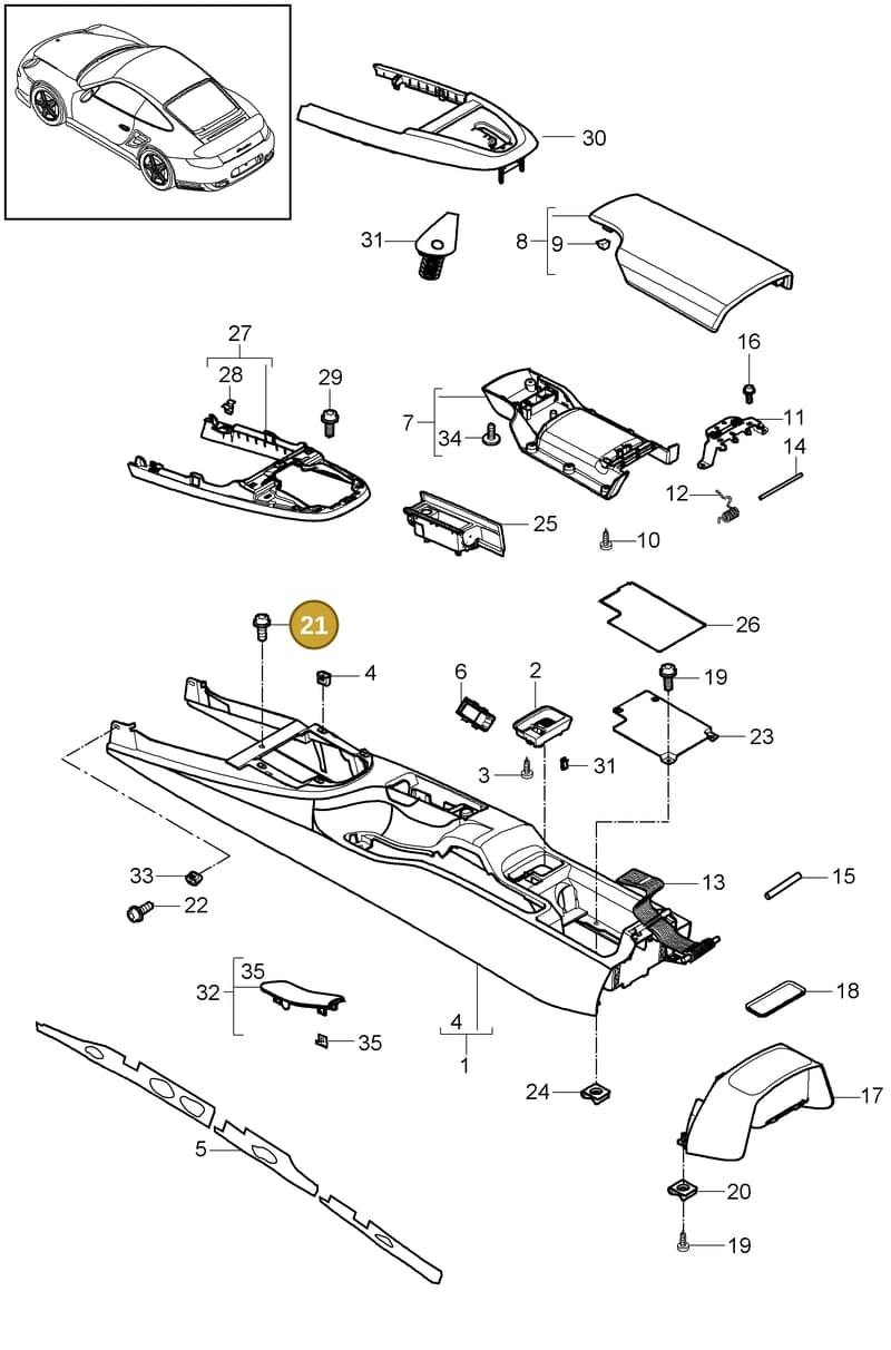 99991912109 — Porsche GT2 RS (2009-2012) diagram p36809020, position 21