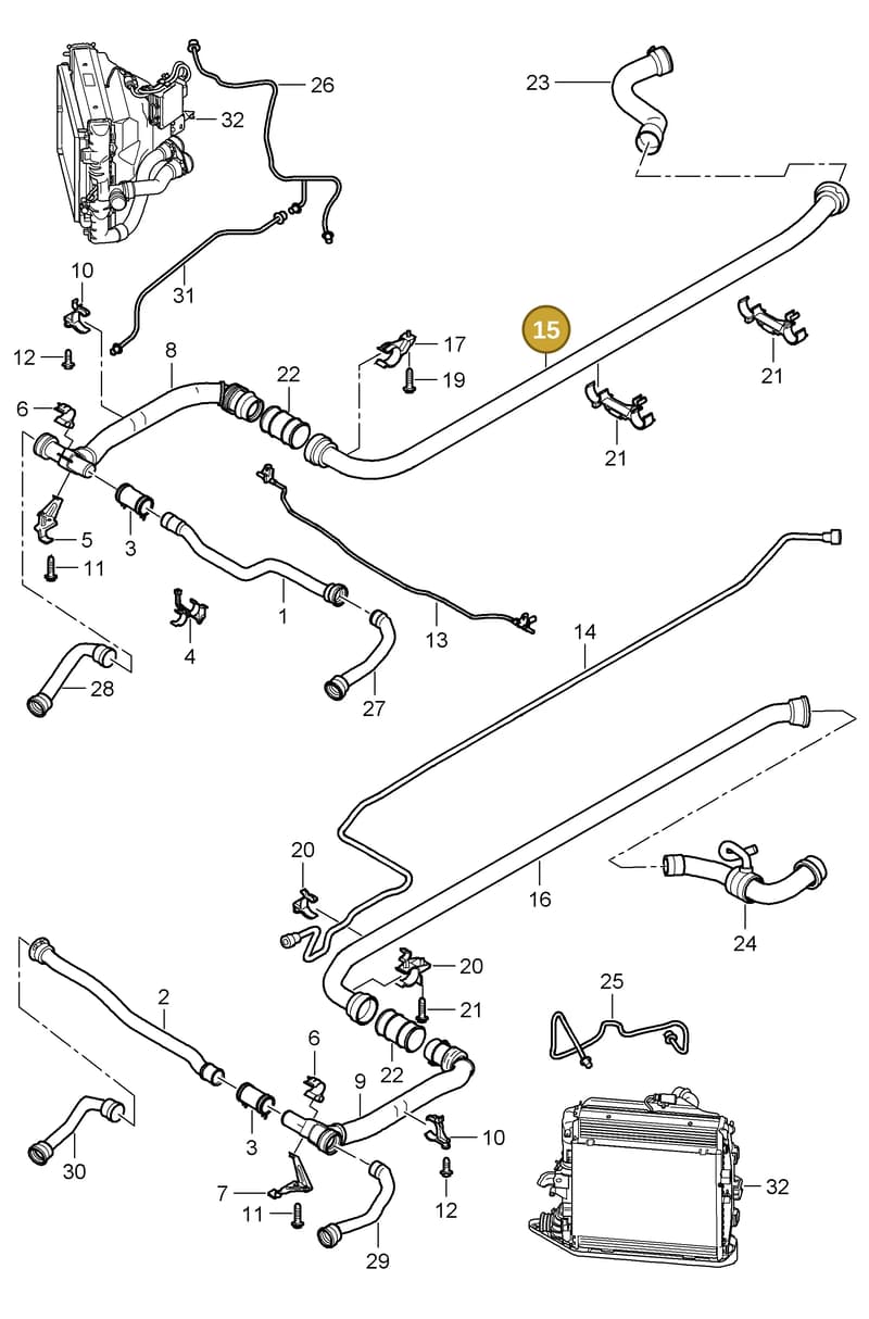 99991913409 — Porsche GT3 RS (2006-2011) diagram p29105010, position 15