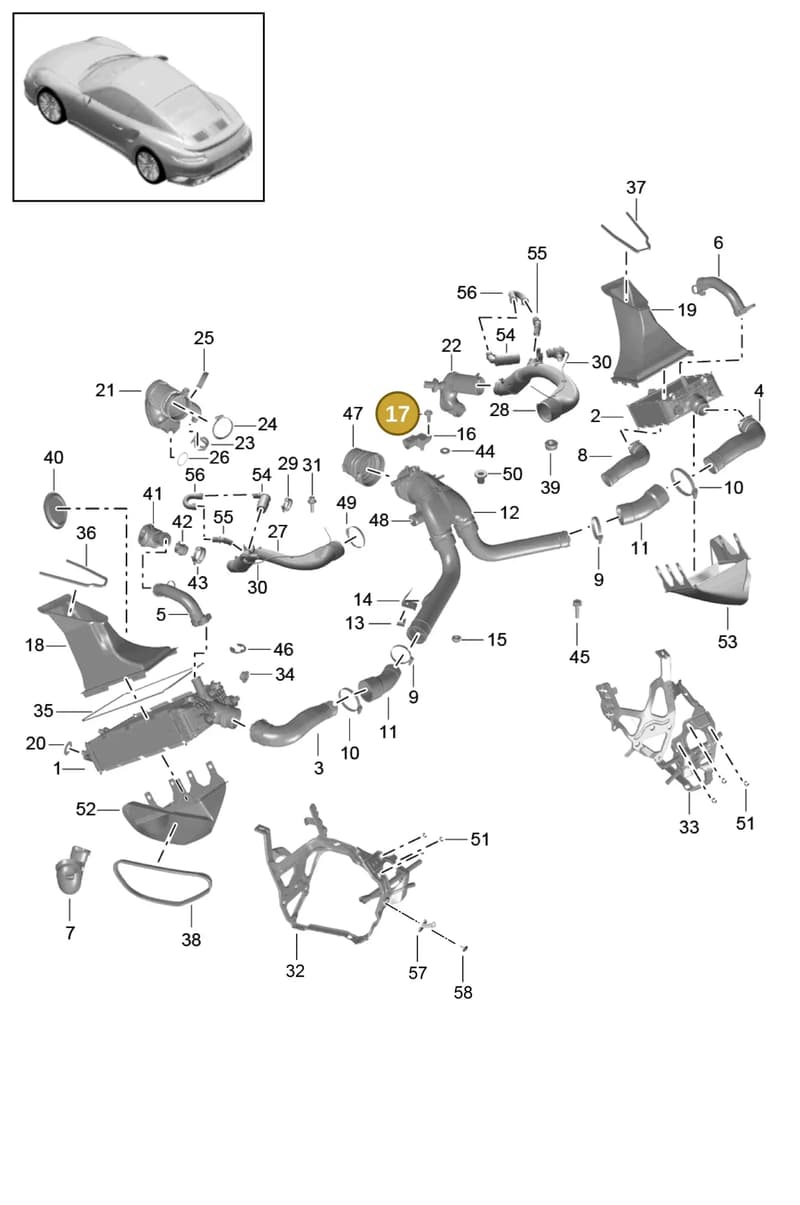 99991913409 — Porsche 911 (2013-2020) diagram p42107020, position 17