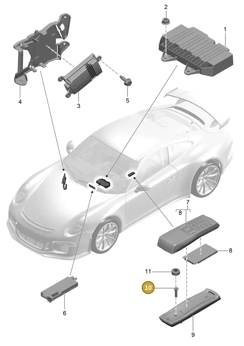 99991923000 — Porsche 911 (2013-2020) diagram p41911010, position 10