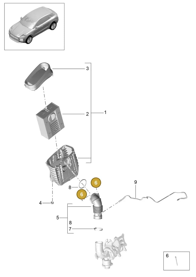 99991924301 — Porsche Macan (2018-2022) diagram p52000142, position 6