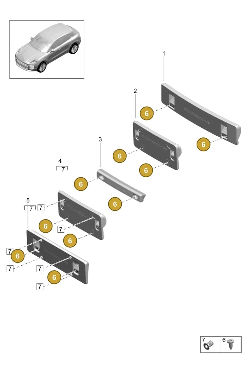 99991924301 — Porsche Macan (2018-2022) diagram p52802011, position 6
