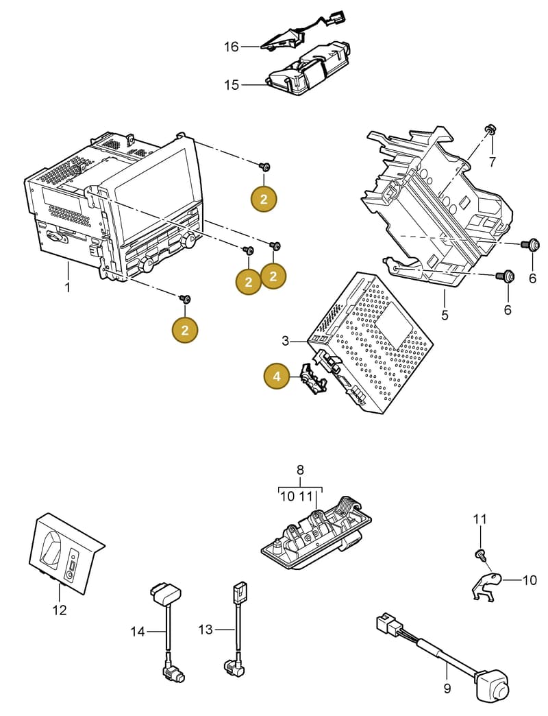 99991924701 — Porsche Panamera (2009-2016) diagram p35911000, position 2+4