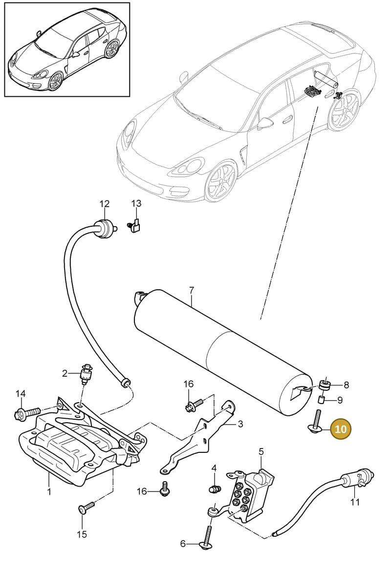 99991926901 — Porsche Panamera (2009-2016) diagram p35606000, position 10