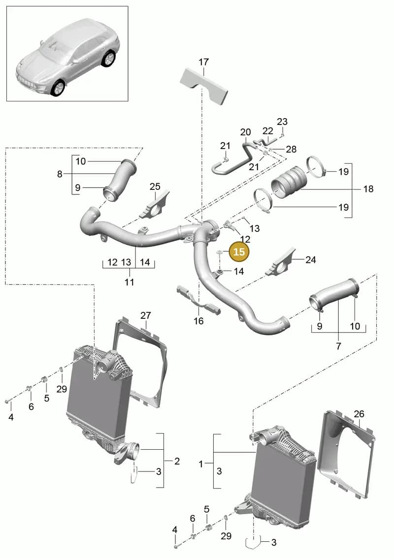 99991926901 — Porsche Macan (2013-2018) diagram p44107070, position 15