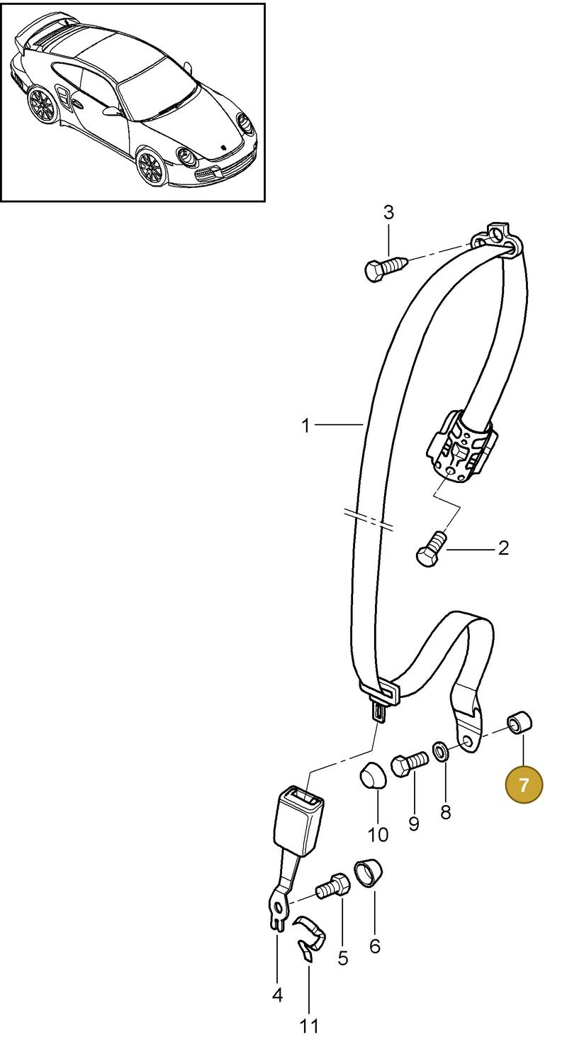 99992406401 — Porsche GT2 RS (2009-2012) diagram p36812010, position 7