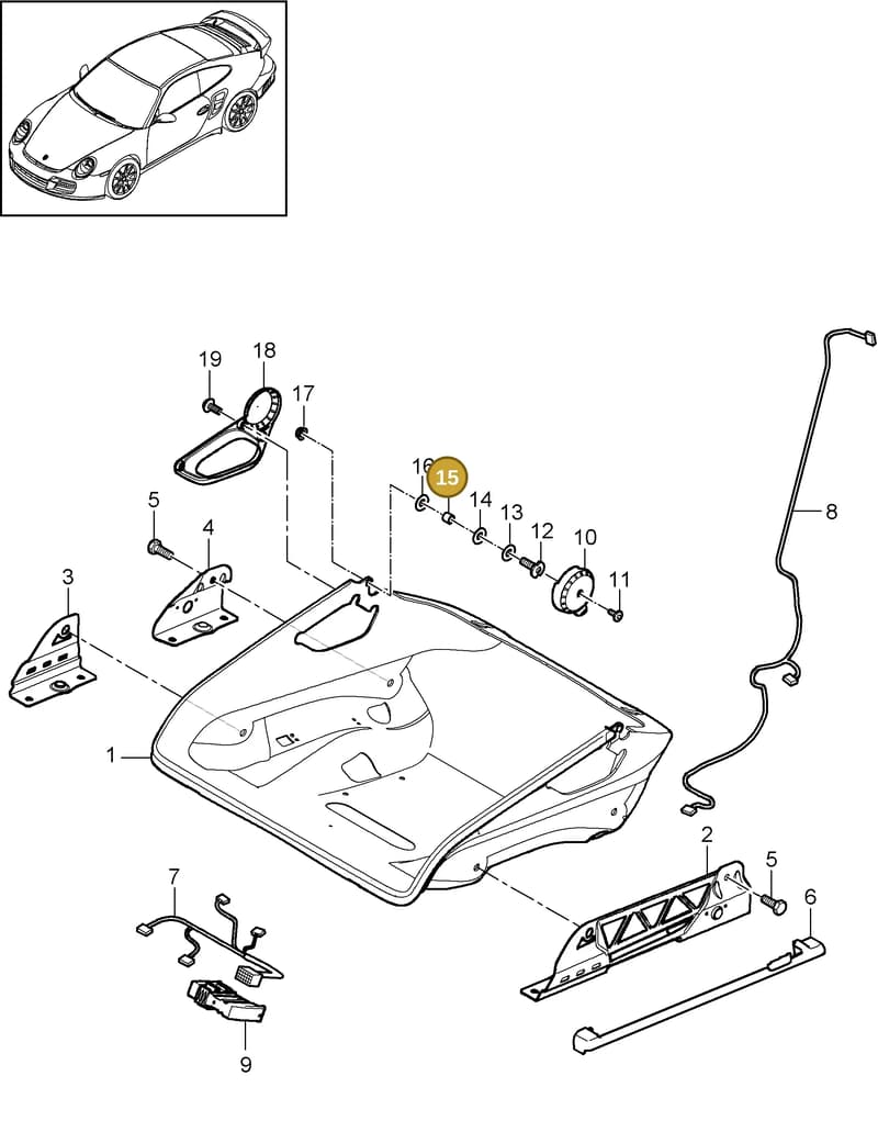 99992413640 — Porsche GT2 RS (2009-2012) diagram p36817064, position 15