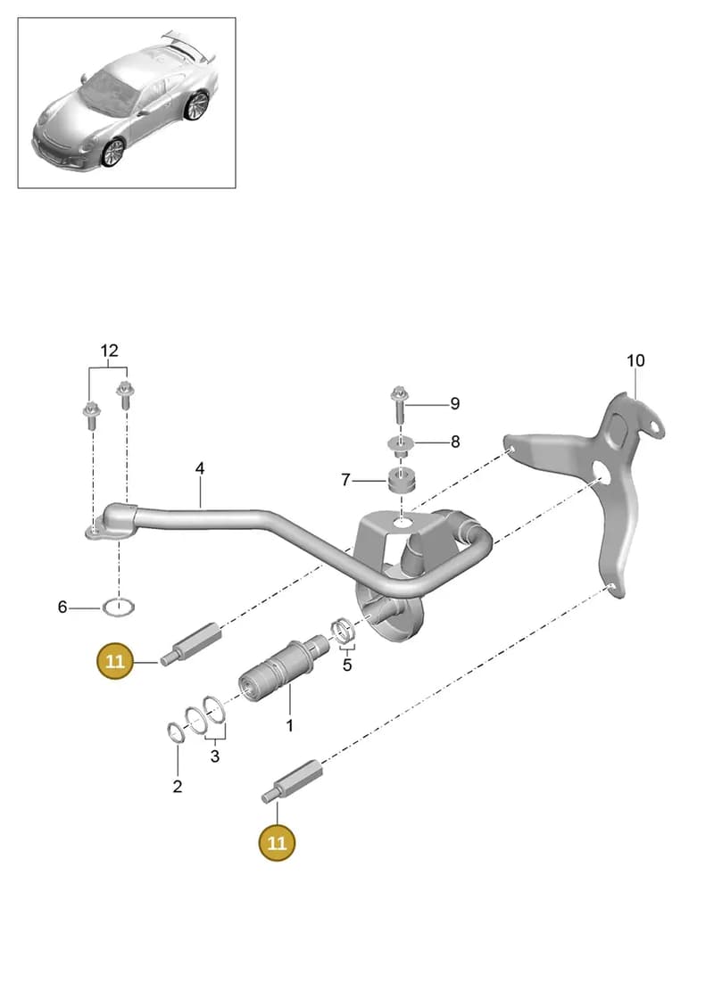 9A110233190 — Porsche 911 (2013-2020) diagram p41102020, position 11